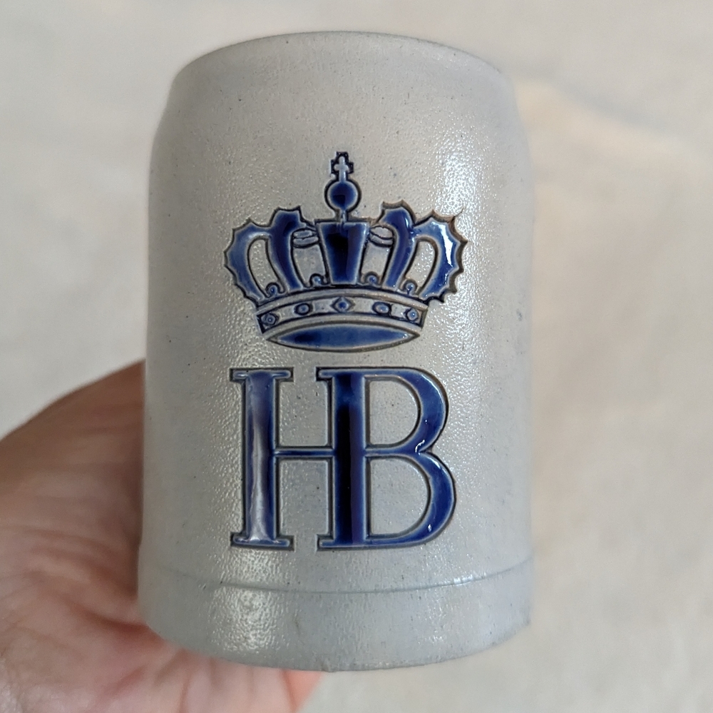Vintage HB Hofbrauhaus Beer Stein Made in West Germany, .25 L